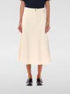 Apc Off-white Laurie Denim Midi Skirt In Beige
