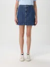 Apc Christie Mini Denim Skirt In Blue