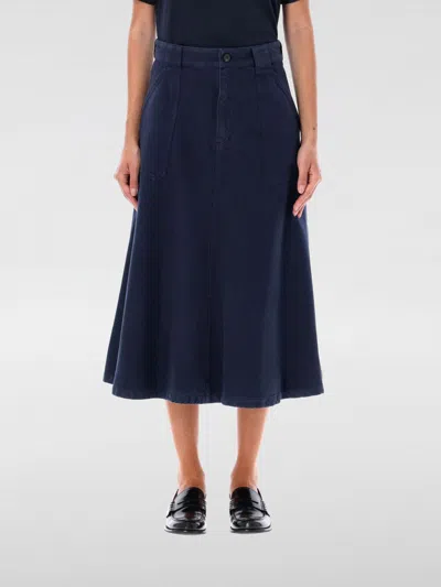 Apc Skirt A. P.c. Woman Color Blue In Blau