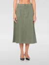 Apc Laurie Midi A-line Skirt In Green