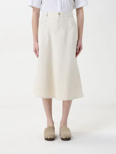 Apc Skirt A.p.c. Woman Color White In Beige