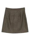 Apc Adriana Tweed Mini Skirt In Gray