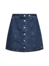 Apc Skirt In Washed Indigo