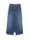 Apc 'georgia Denim Midi Skirt In In Blue