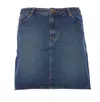 Apc A.p.c. Moss Denim Mini Skirt In Blue