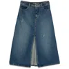Apc 'georgia Denim Midi Skirt In In Blue