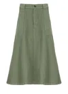 Apc Laurie Midi A-line Skirt In Green