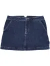 Apc Denim Skirt With Front And Back Pockets In Indigo Delave