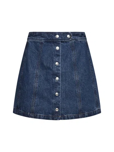 Apc A.p.c. Skirts In Blue