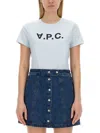 A.p.c. Logo Graphic Short Sleeve T-shirt In White