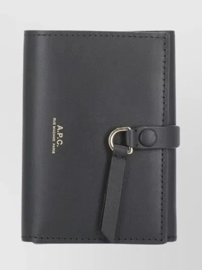 APC SLEEK BLACK LEATHER WALLET