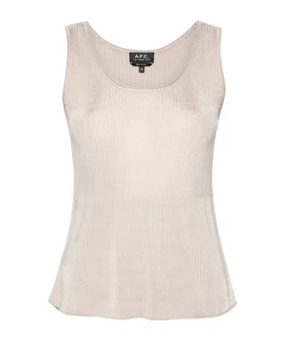 A.P.C. A.P.C. SLEEVELESS RIBBED-KNITTED TOP