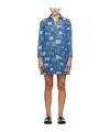 Apc Indigo Aurelia Denim Minidress In Blue