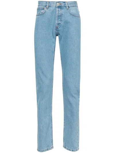 Apc Slim-cut Cotton Jeans In Blue
