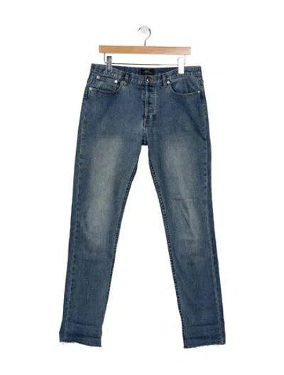 Pre-owned A.p.c. Slim Fit Jeans In Blue