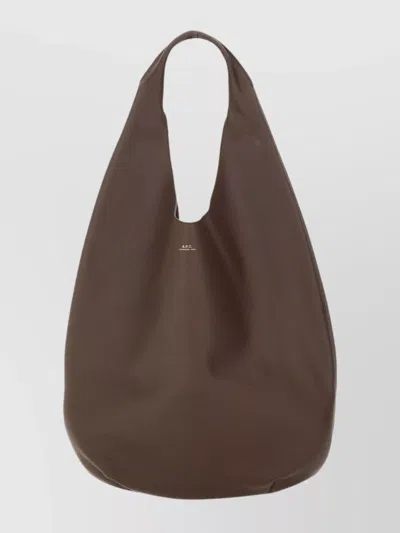Apc Slouchy Shoulder Bag Single Handle In Brown