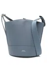 Apc A.p.c. Ana Steel Blue Small Bucket Bag In Blue