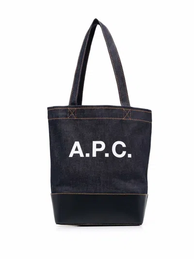 Apc Small Axel Tote In Blue