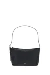 Apc A.p.c. Small Black Calfskin Leather Shoulder Bag In Black