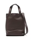 Apc Small Cabas Maiko Leather Tote Bag In Brown