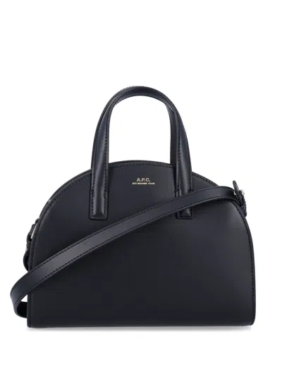 Apc A.p.c. Curved Silhouette Tote Bag In Black