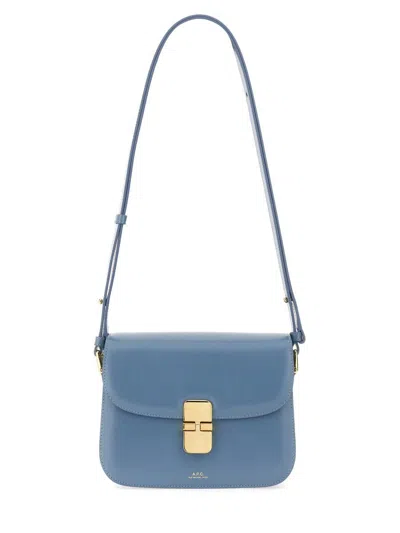 Apc A.p.c. Grace Small Shoulder Bag In Grey