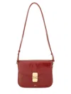 Apc A.p.c. Grace Small Bag In Crinkled Leather In Red