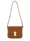 Apc Grance Brown Small Crossbody Bag Wirh Embossed Logo Lettering On The Front And Adjustable Shoulder S In Brown