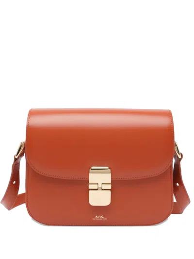 Apc Small Grace Calf-leather Shoulder Bag In Red