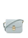 Apc A.p.c. Grace Small Leather Crossbody Bag In 蓝色