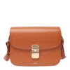 Apc A.p.c. Grace Logo Printed Small Shoulder Bag In Arancione