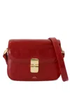 Apc Small Grace Flap Magnetic-clasp Cross-body Bag In Red