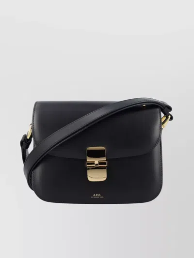 Apc Small Grace Leather Cross-body Bag In Black