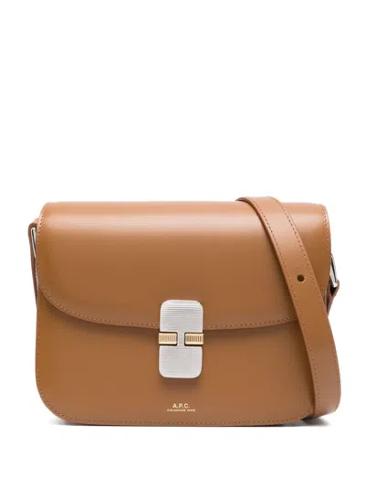 Apc Small Grace Shoulder Bag In Brown