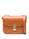 A.p.c. Grace Logo Printed Small Shoulder Bag In Orange