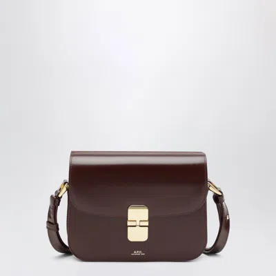 A.p.c. Small Grace Shoulder Bag In Wine In Burgundy