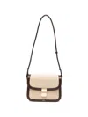 A.p.c. Shoulder Bag Adjustable Strap Gold Tone Hardware In Neutral