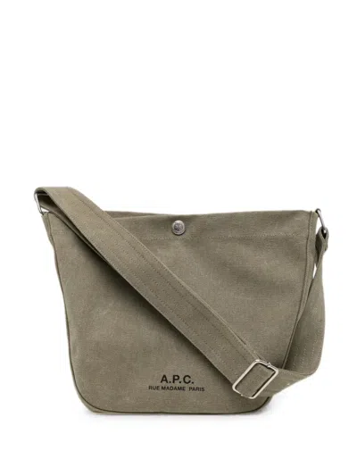 A.p.c. Small Journal Shoulder Bag In Green