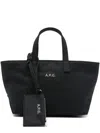 Apc A.p.c. "le Drummer Toile" Small Tote Bag In Black