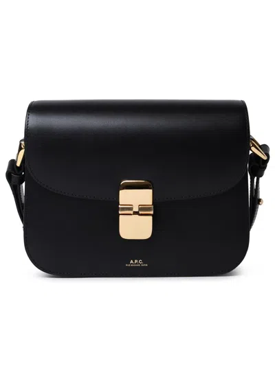 Apc Small Leather Grace Bag In Black