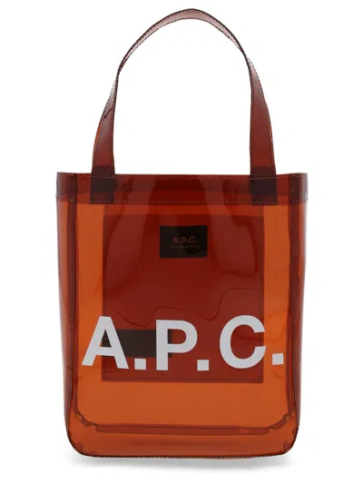 Apc Small Lou Tote Bag In Brown