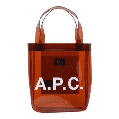 Apc Small Lou Tote Bag In Brown