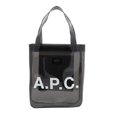 Apc Small Lou Tote Bag In Gray