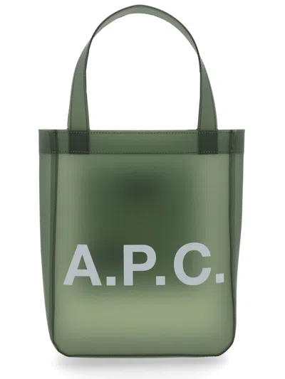 Apc Small Lou Tote Bag In Green
