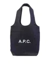 Apc A.p.c. Women Tote Ninon Small Denim Shopping Bag In Blue