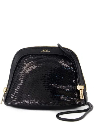 Apc Small Ninon Clutch Bag In Black