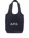 Apc A.p.c. Denim Small Ninon Shopping Bag In Blue
