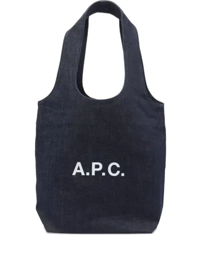Apc A.p.c. Small Ninon Denim Tote Bags