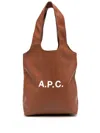 Apc Small Ninon Logo-print Tote Bag In Brown