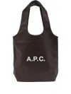Apc Small Ninon Logo Tote Bag In Brown